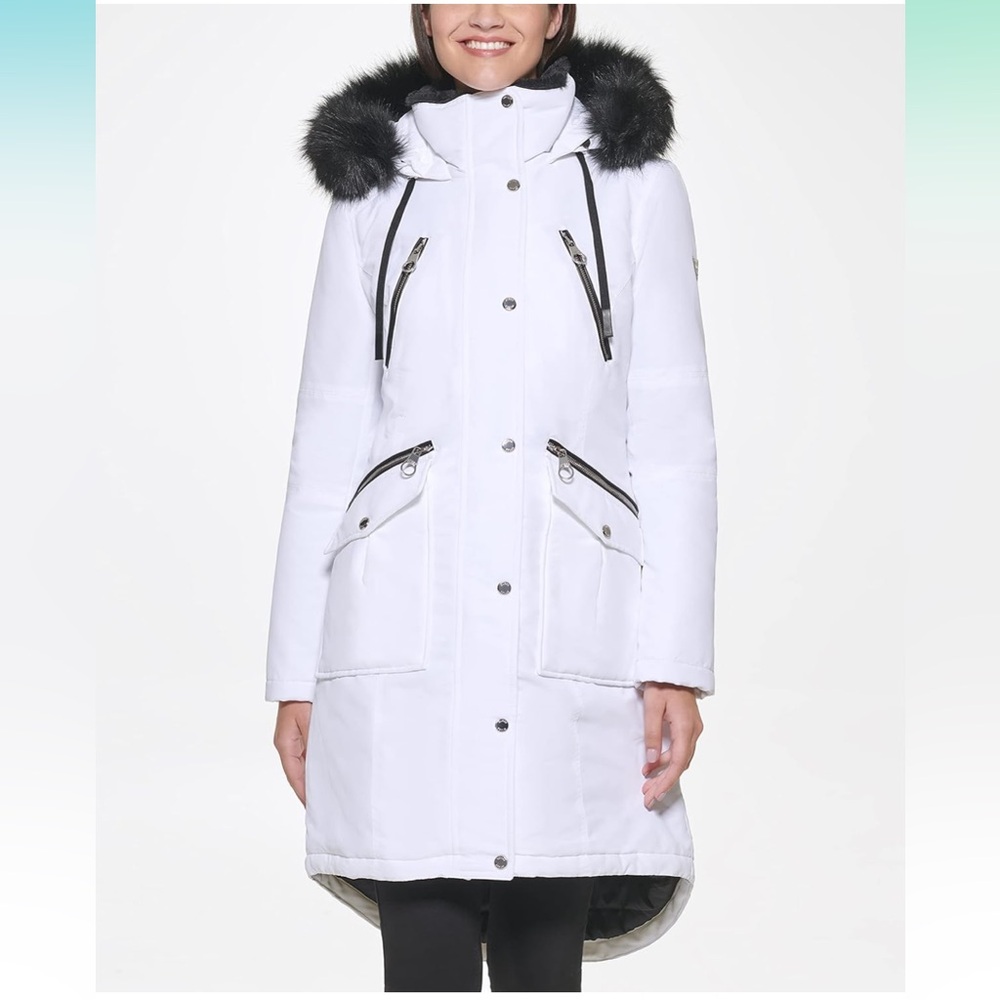 GUESS Women's Long Anorak Coat